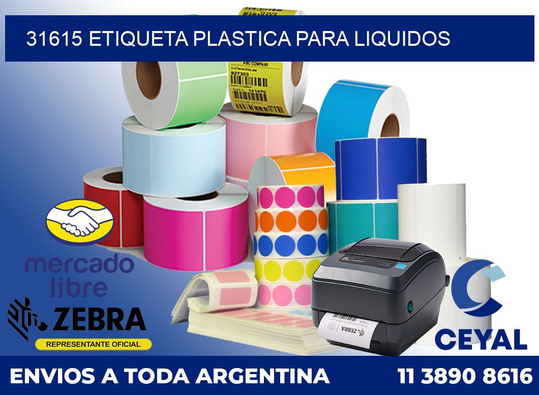 31615 ETIQUETA PLASTICA PARA LIQUIDOS