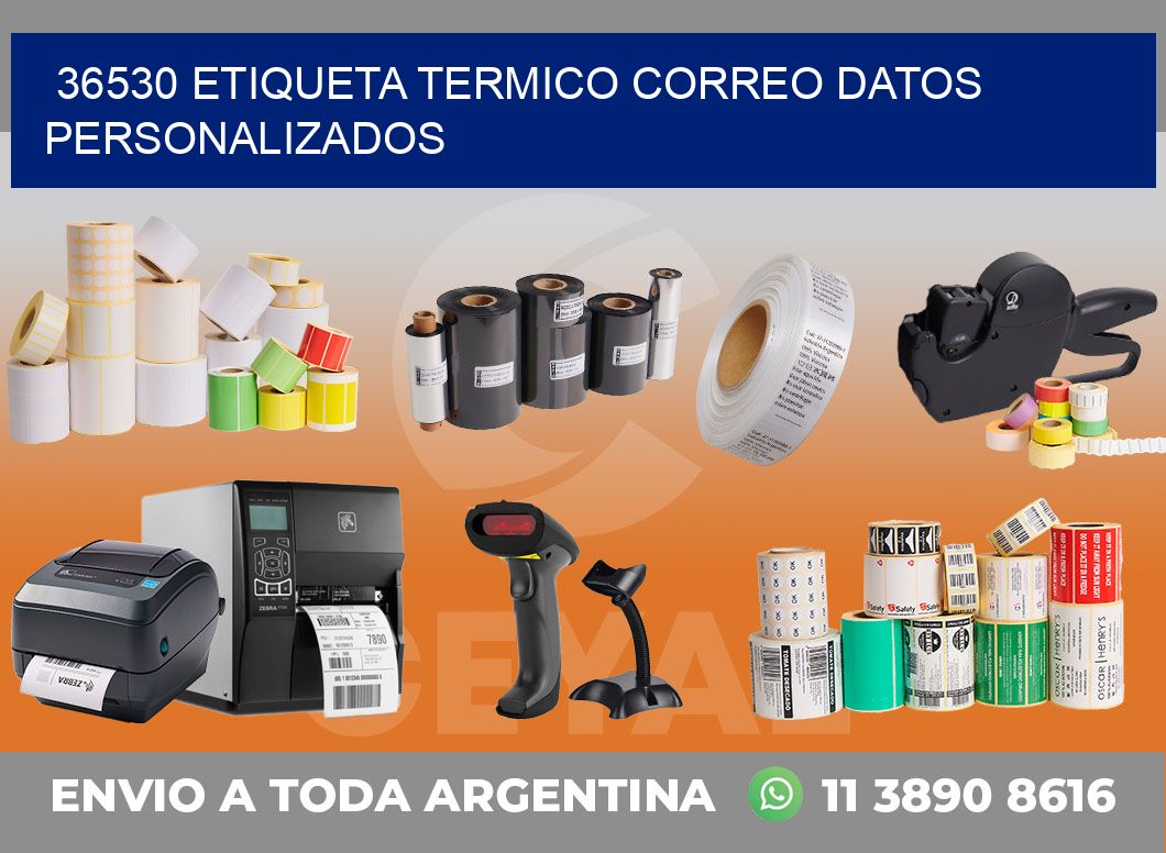 36530 ETIQUETA TERMICO CORREO DATOS PERSONALIZADOS