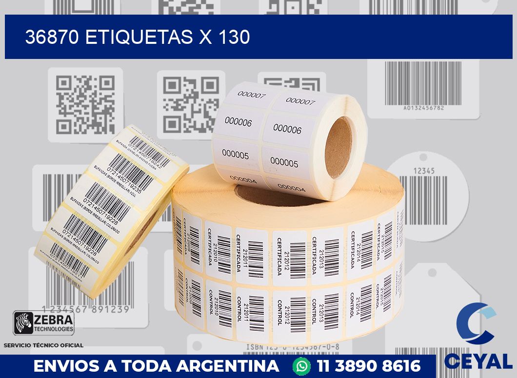 36870 Etiquetas x 130