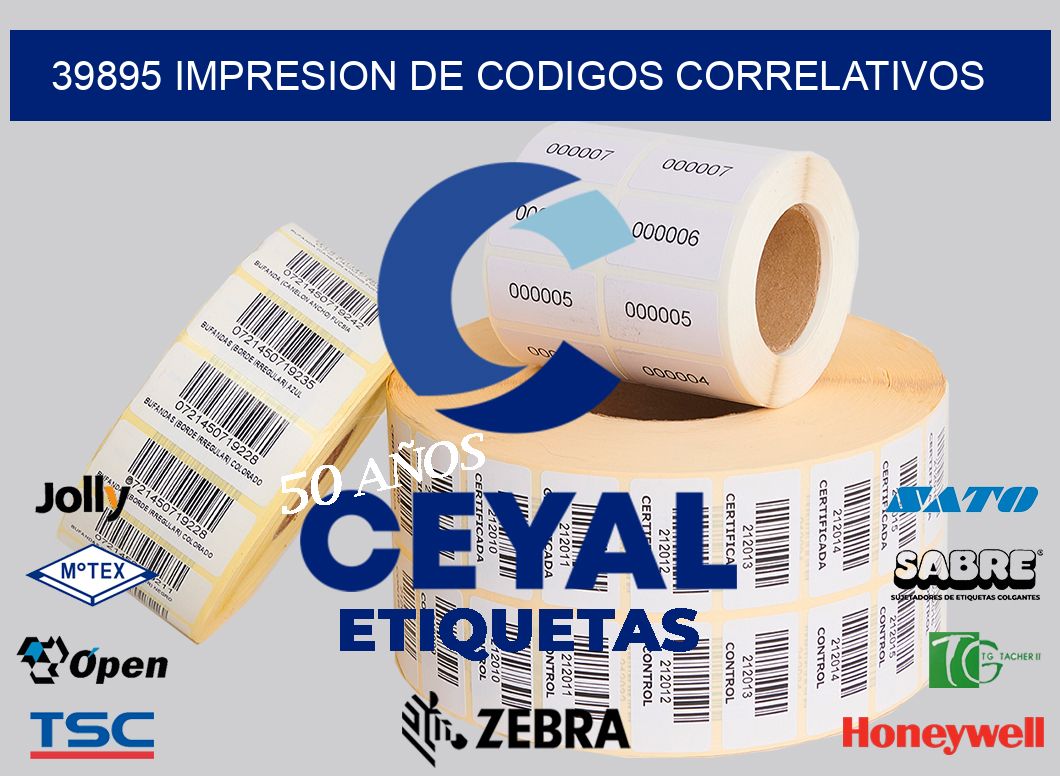 39895 IMPRESION DE CODIGOS CORRELATIVOS