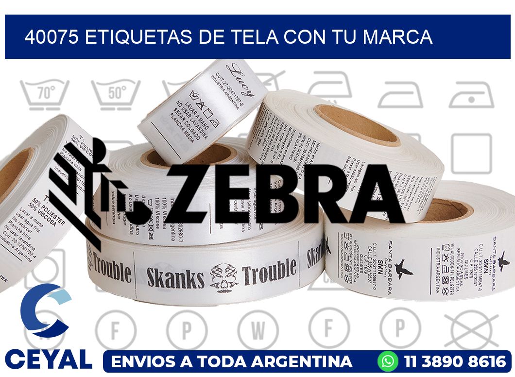 40075 ETIQUETAS DE TELA CON TU MARCA