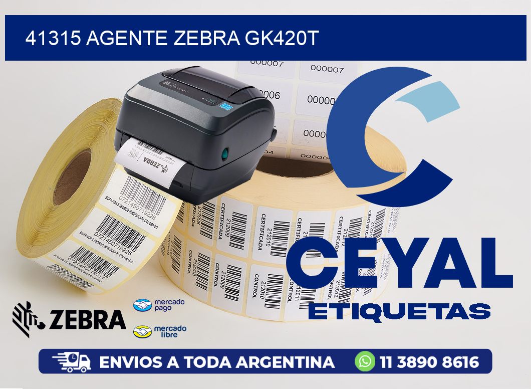 41315 AGENTE ZEBRA GK420T