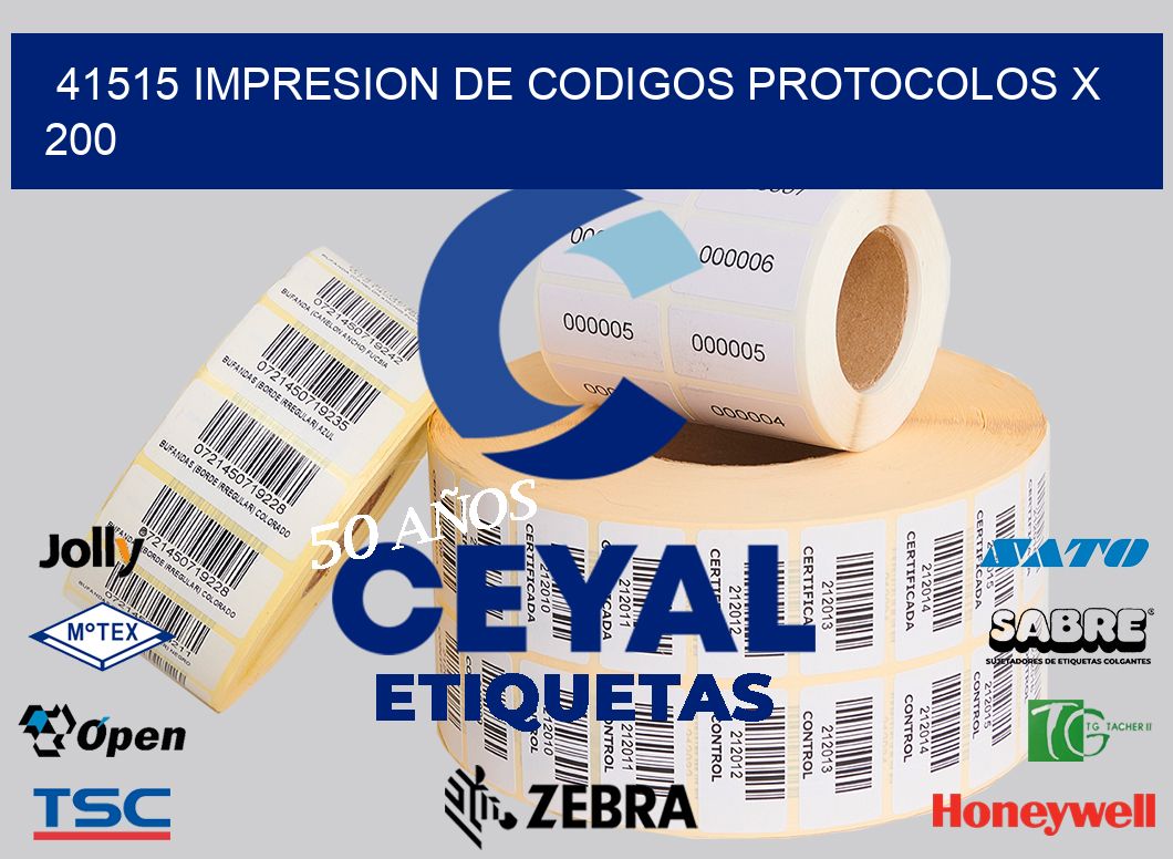 41515 impresion de codigos protocolos x 200