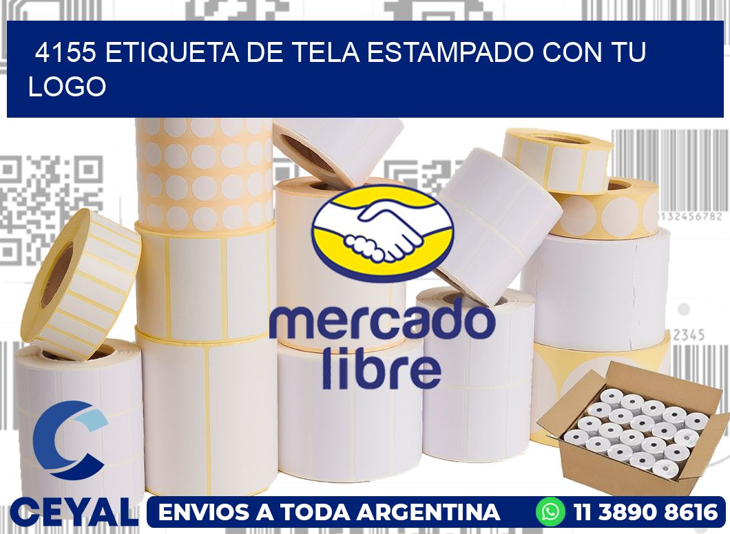 4155 ETIQUETA DE TELA ESTAMPADO CON TU LOGO