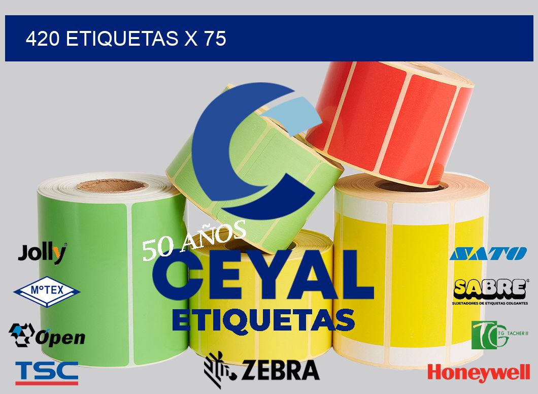 420 Etiquetas x 75