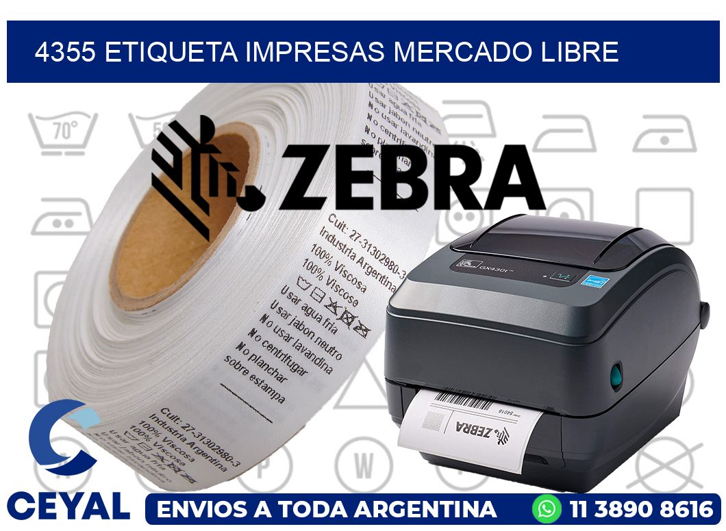 4355 ETIQUETA IMPRESAS MERCADO LIBRE