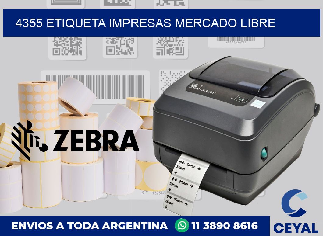 4355 ETIQUETA IMPRESAS MERCADO LIBRE