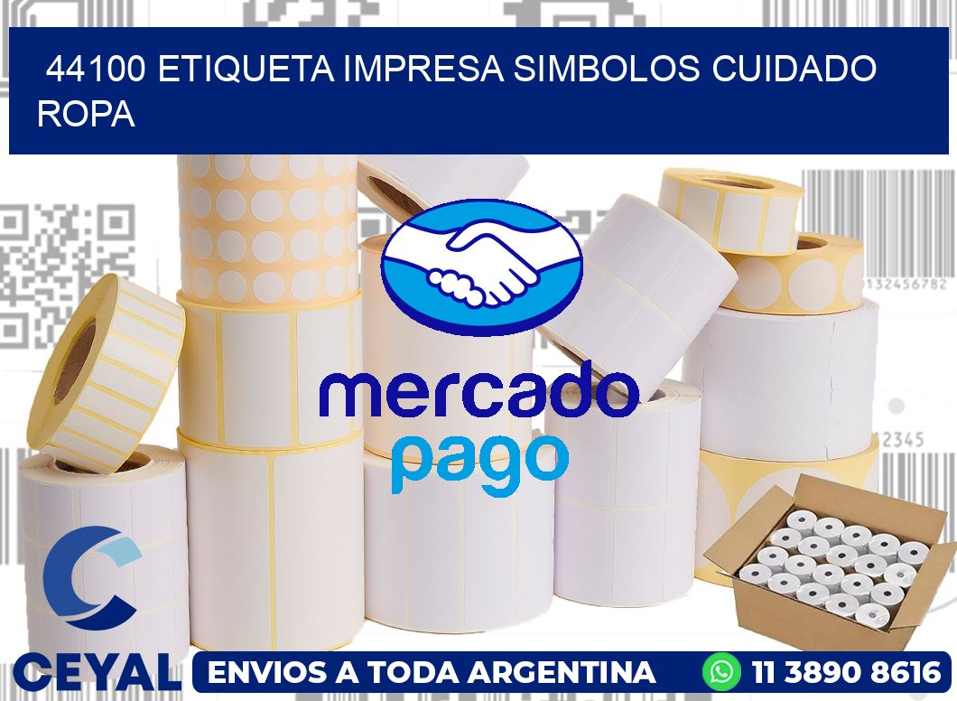 44100 ETIQUETA IMPRESA SIMBOLOS CUIDADO ROPA