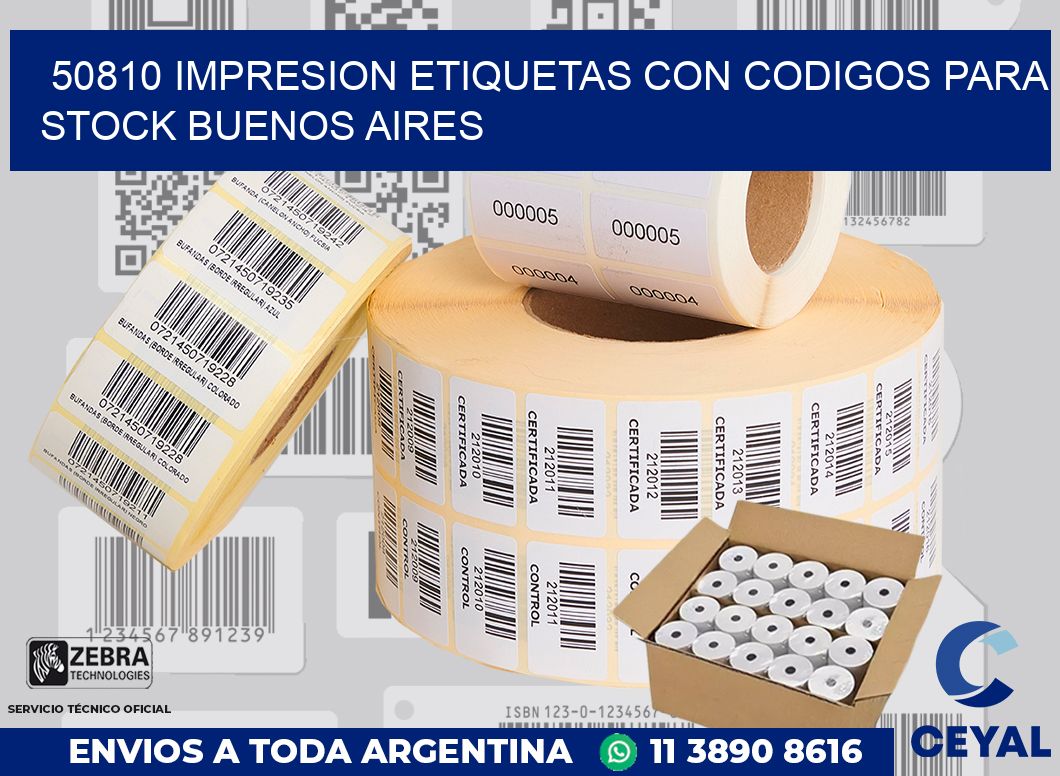 50810 IMPRESION ETIQUETAS CON CODIGOS PARA STOCK BUENOS AIRES