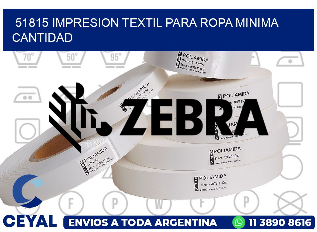 51815 IMPRESION TEXTIL PARA ROPA MINIMA CANTIDAD