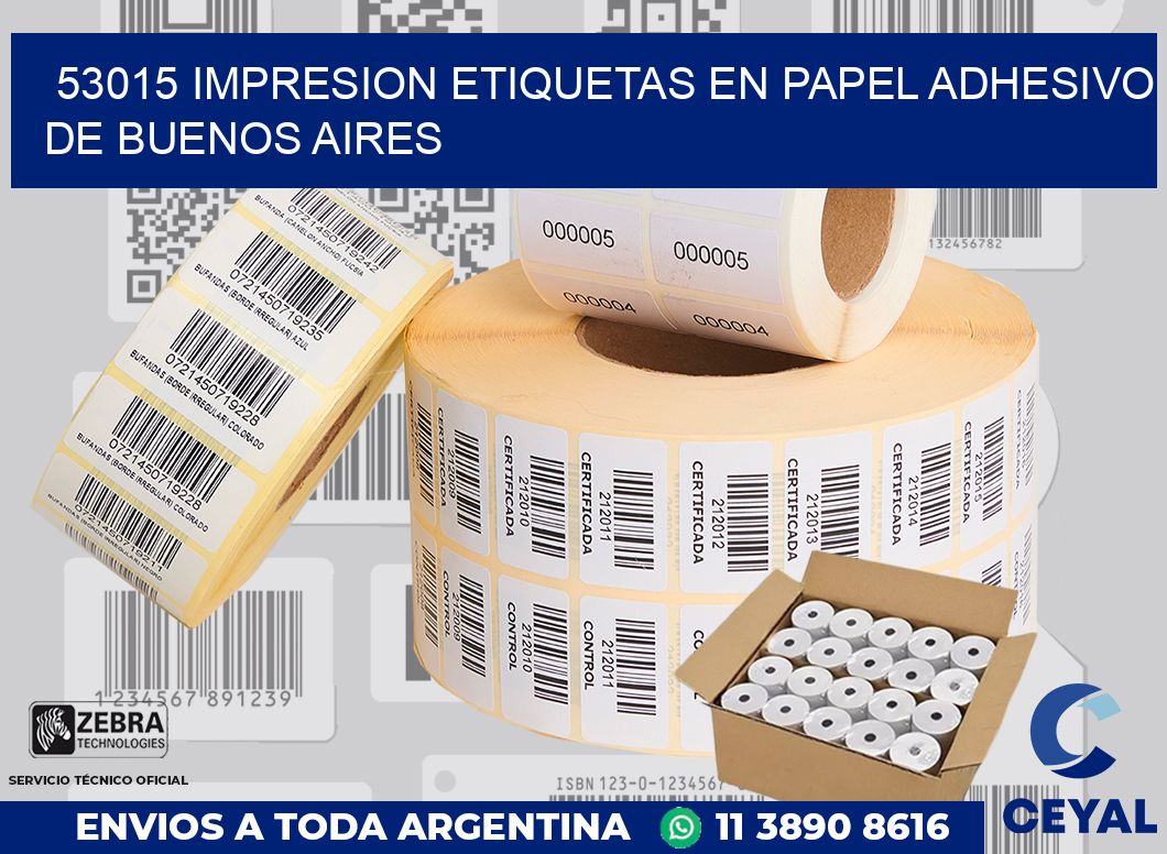 53015 IMPRESION ETIQUETAS EN PAPEL ADHESIVO DE BUENOS AIRES