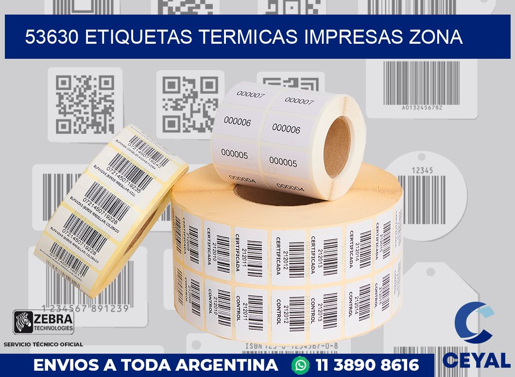 53630 ETIQUETAS TERMICAS IMPRESAS ZONA