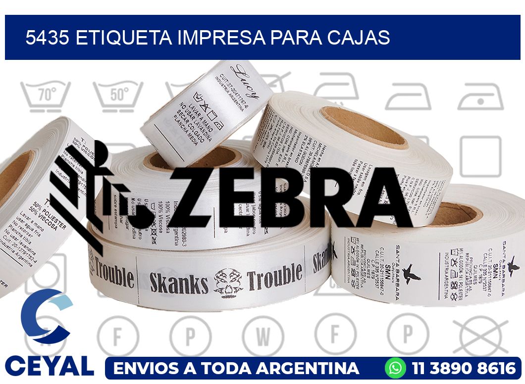 5435 ETIQUETA IMPRESA PARA CAJAS