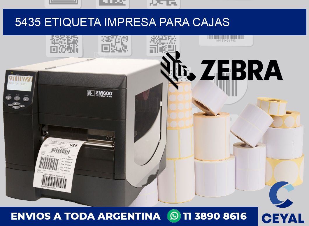5435 ETIQUETA IMPRESA PARA CAJAS