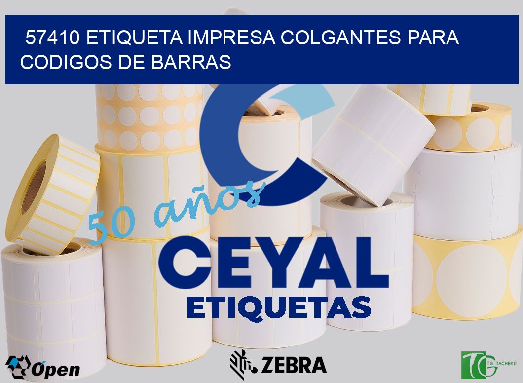 57410 ETIQUETA IMPRESA COLGANTES PARA CODIGOS DE BARRAS