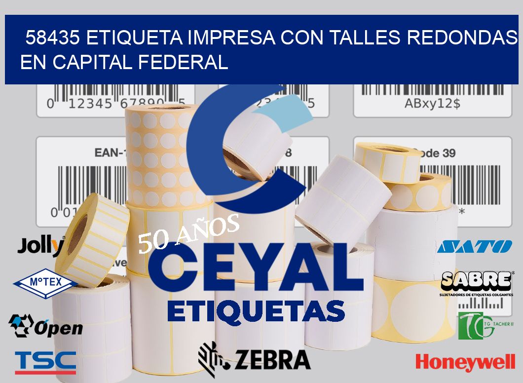 58435 ETIQUETA IMPRESA CON TALLES REDONDAS EN CAPITAL FEDERAL