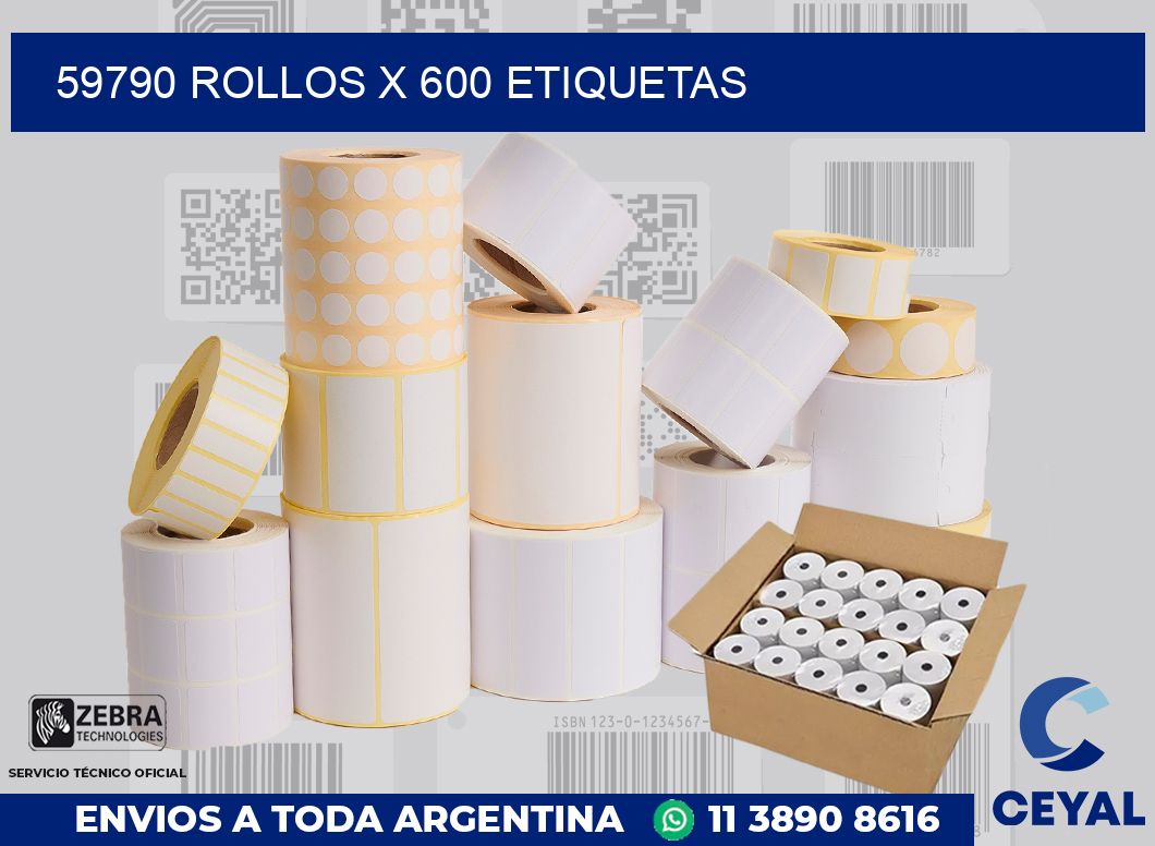 59790 Rollos x 600 etiquetas