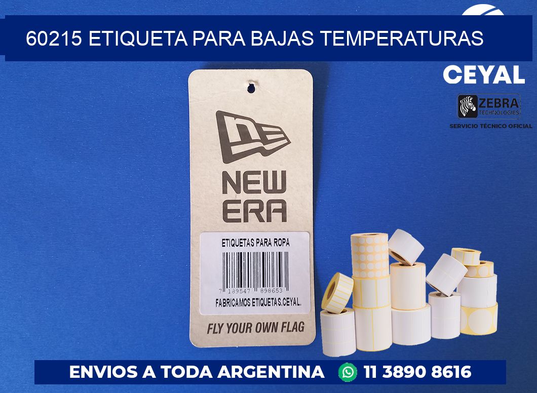 60215 ETIQUETA PARA BAJAS TEMPERATURAS