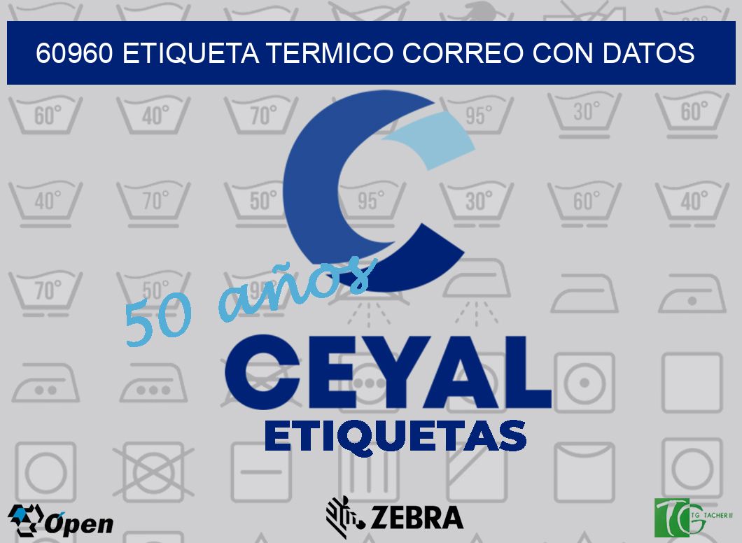 60960 ETIQUETA TERMICO CORREO CON DATOS
