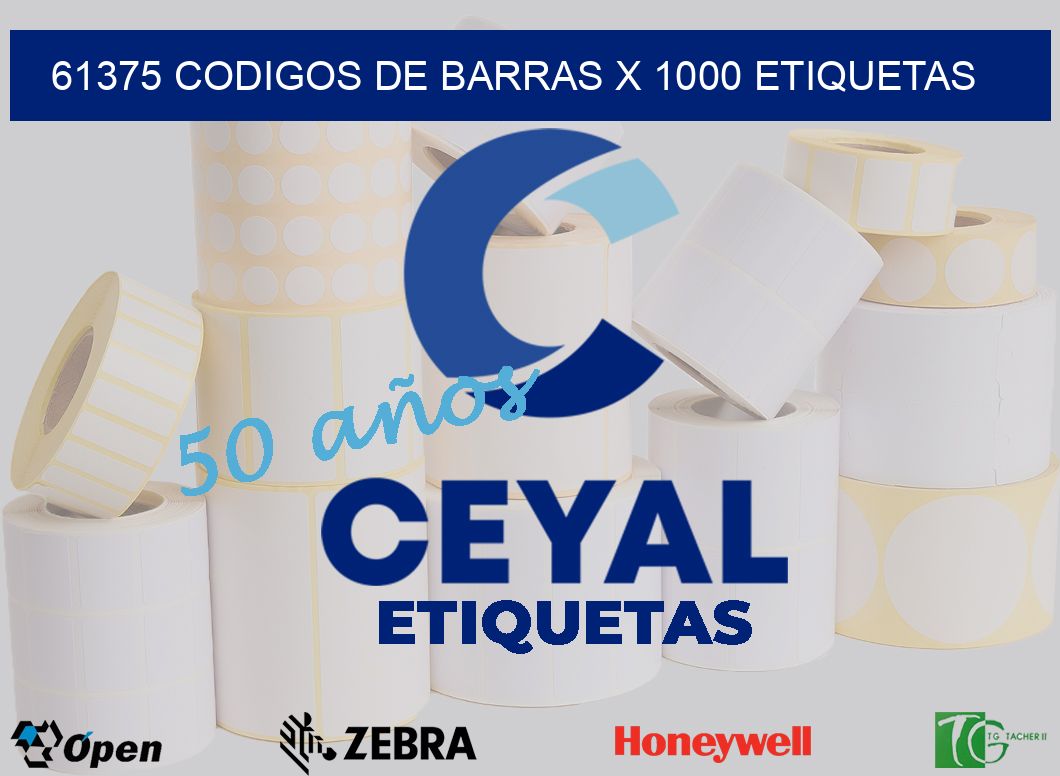 61375 codigos de barras x 1000 etiquetas