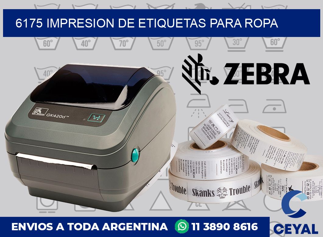 6175 IMPRESION DE ETIQUETAS PARA ROPA