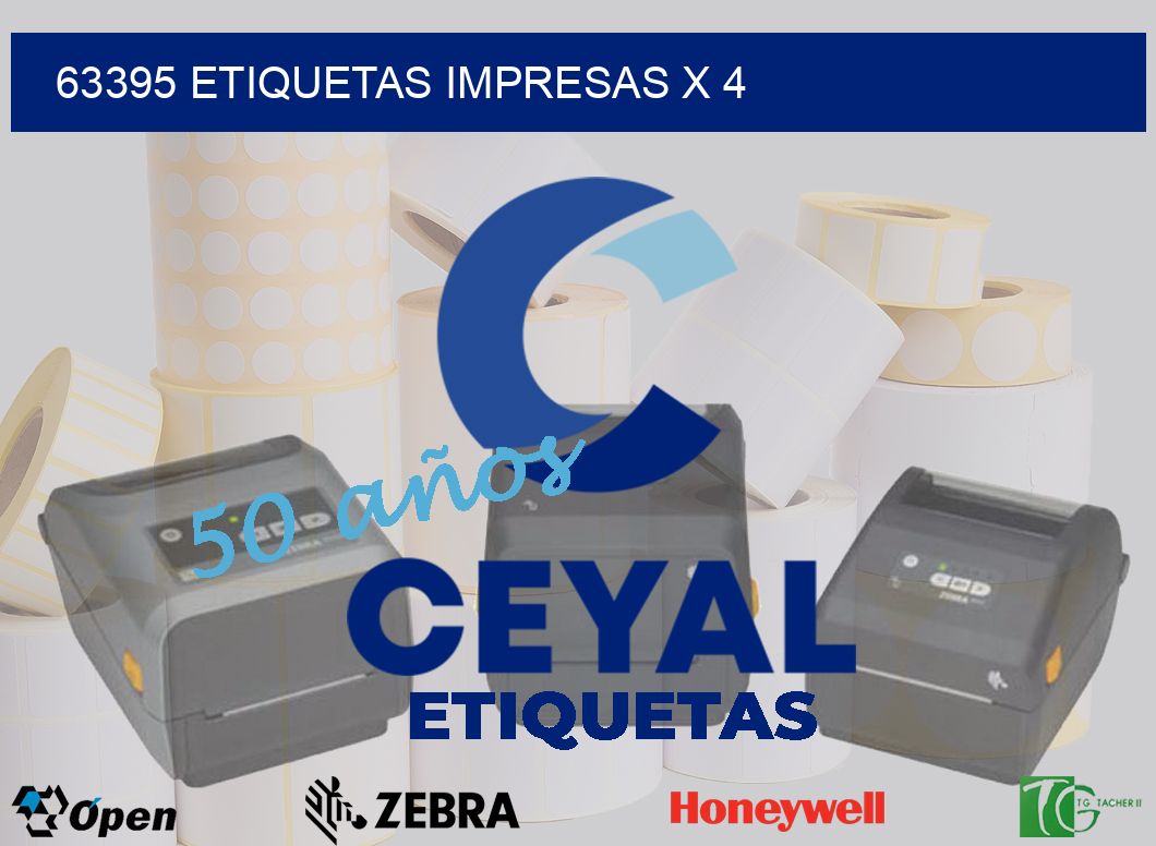 63395 Etiquetas impresas x 4