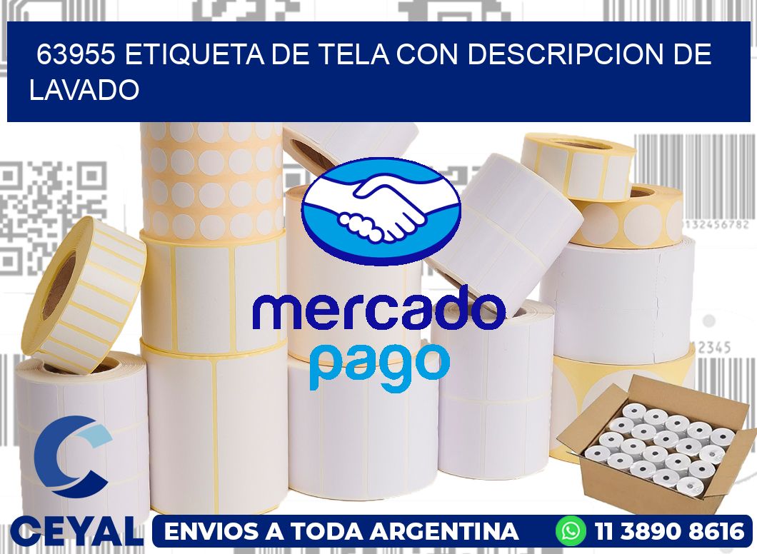 63955 ETIQUETA DE TELA CON DESCRIPCION DE LAVADO