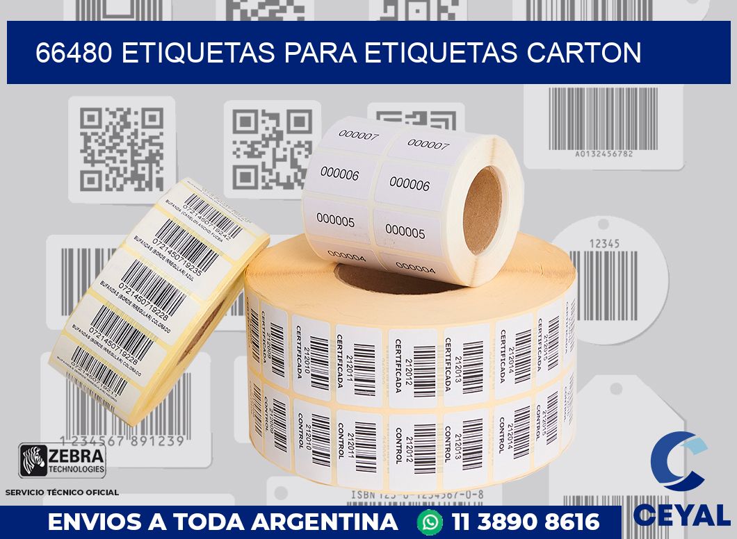 66480 ETIQUETAS PARA ETIQUETAS CARTON