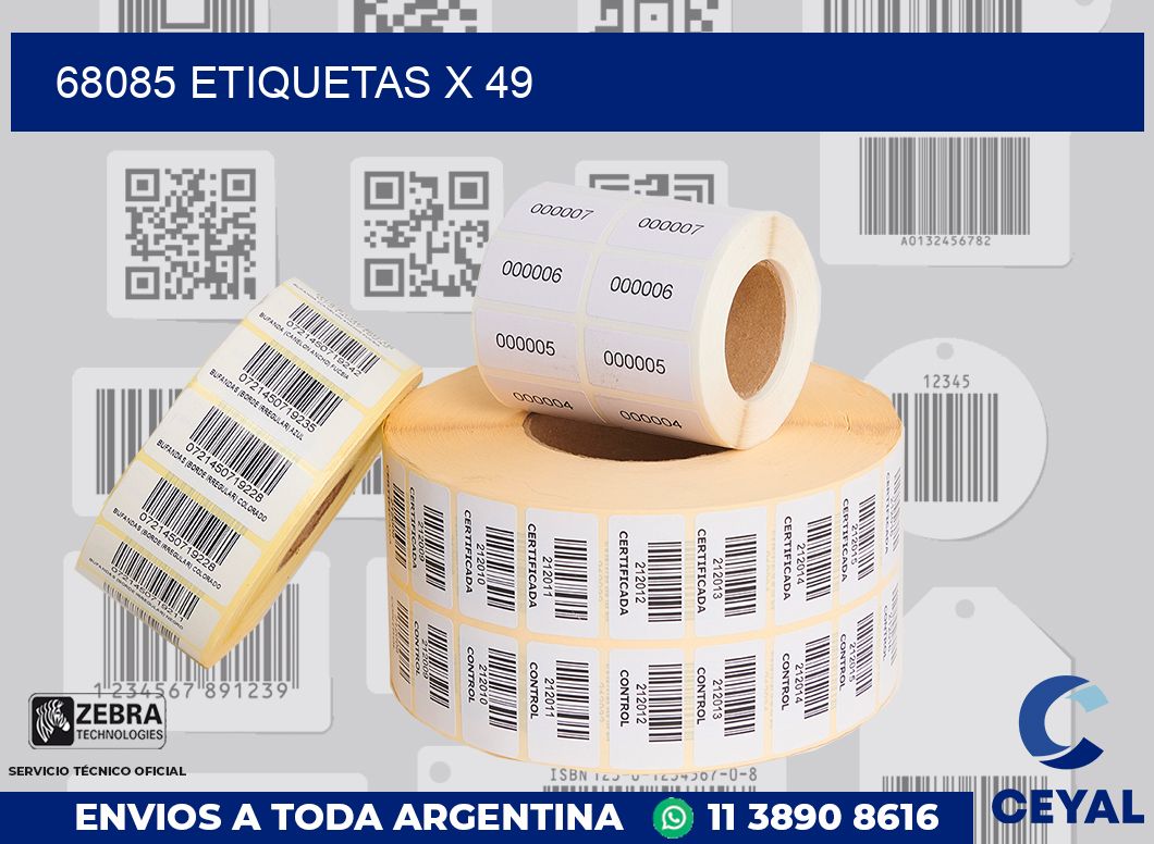 68085 Etiquetas x 49