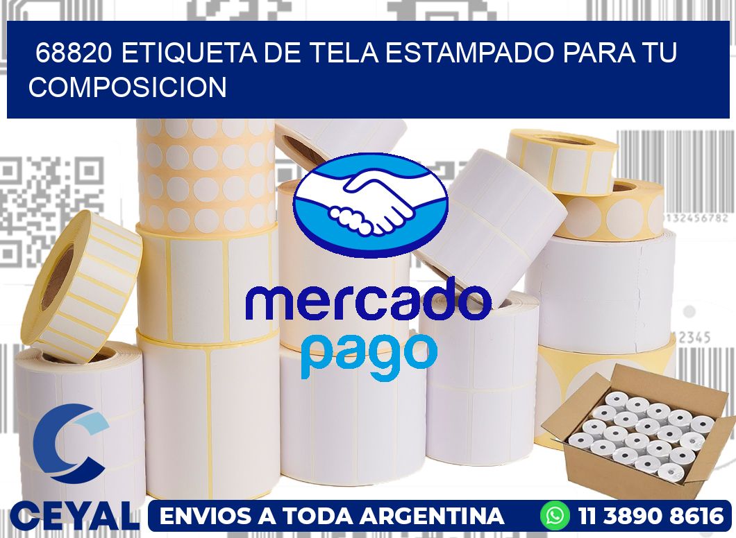 68820 ETIQUETA DE TELA ESTAMPADO PARA TU COMPOSICION