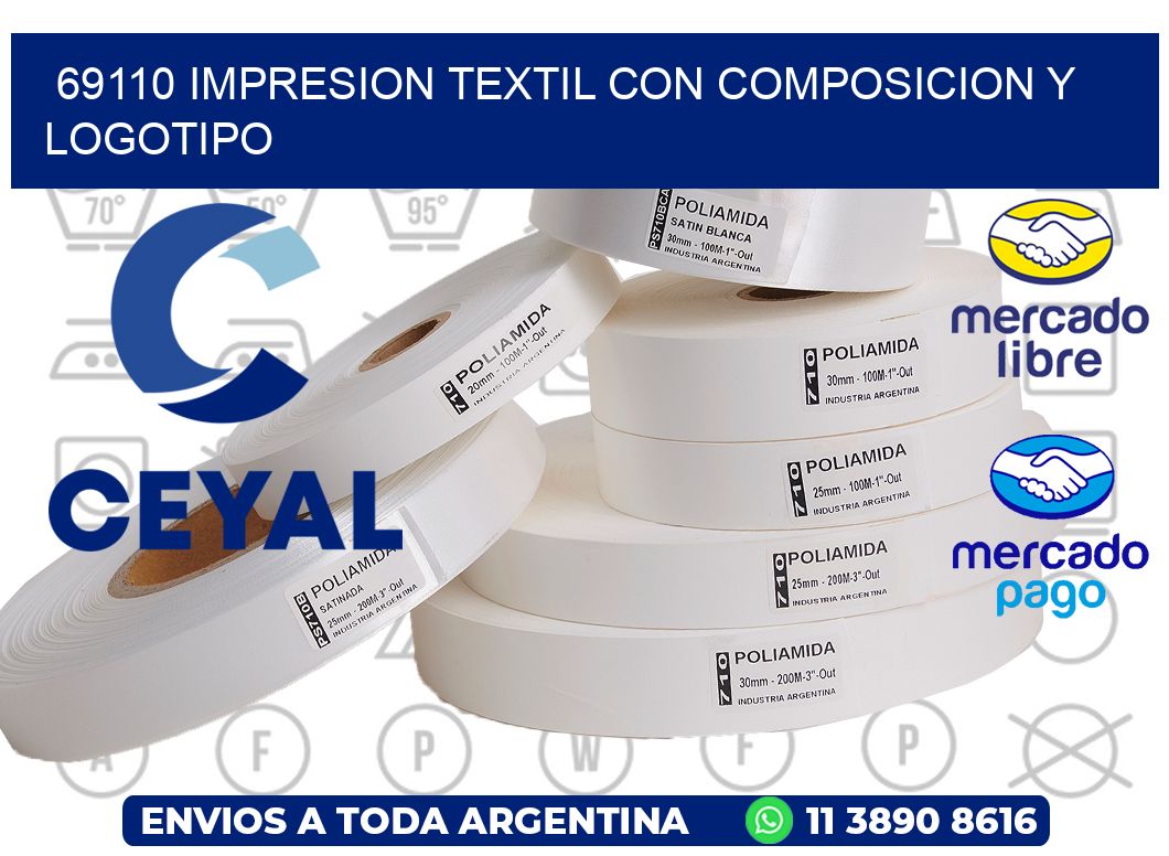 69110 IMPRESION TEXTIL CON COMPOSICION Y LOGOTIPO