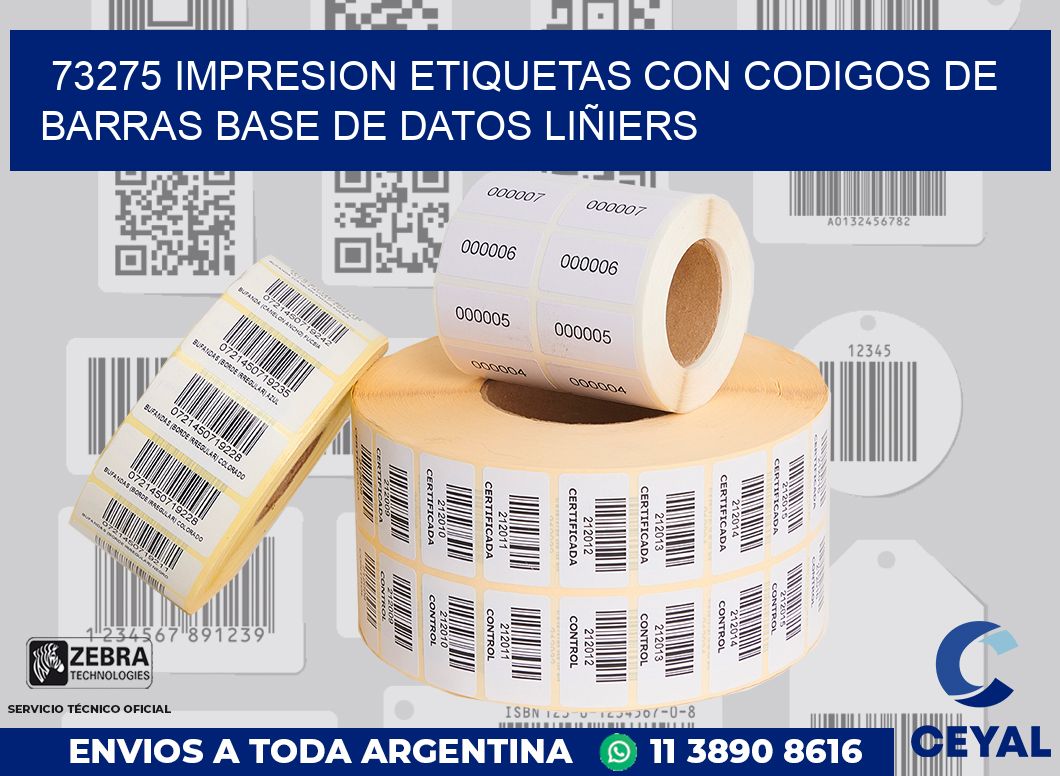 73275 IMPRESION ETIQUETAS CON CODIGOS DE BARRAS BASE DE DATOS LIÑIERS