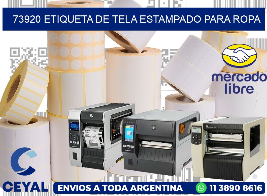 73920 ETIQUETA DE TELA ESTAMPADO PARA ROPA