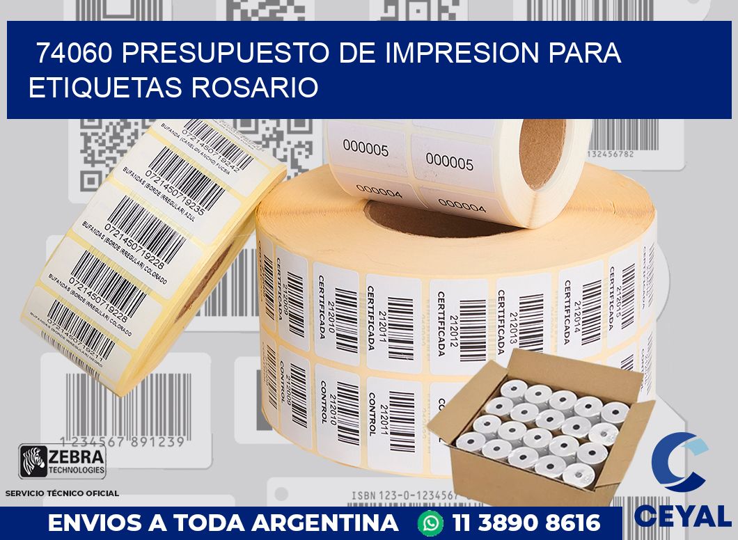74060 PRESUPUESTO DE IMPRESION PARA ETIQUETAS ROSARIO