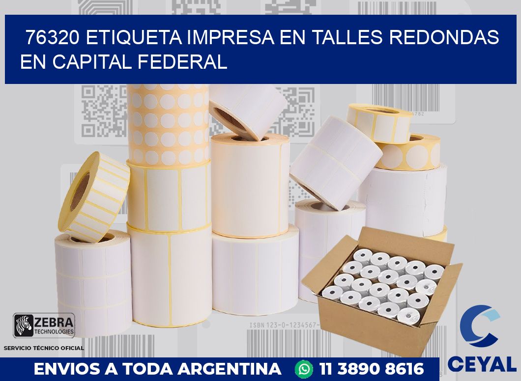 76320 ETIQUETA IMPRESA EN TALLES REDONDAS EN CAPITAL FEDERAL