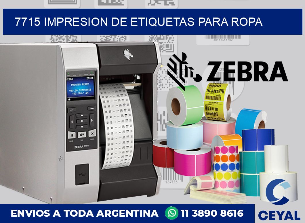 7715 IMPRESION DE ETIQUETAS PARA ROPA