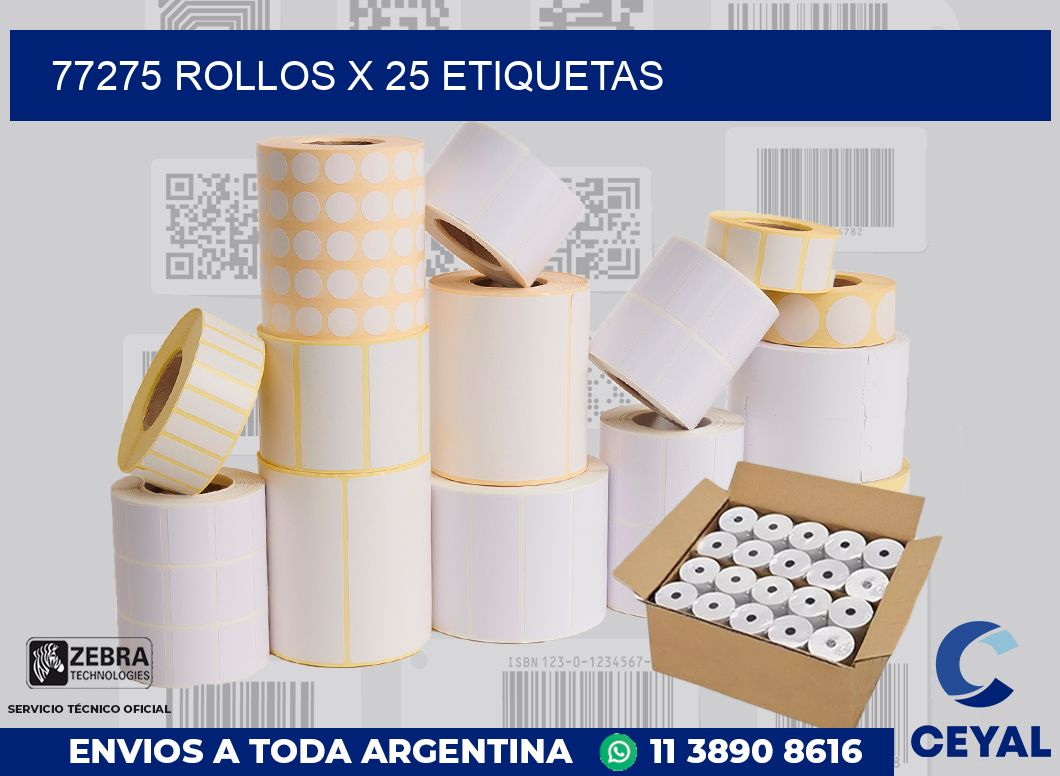 77275 Rollos x 25 etiquetas