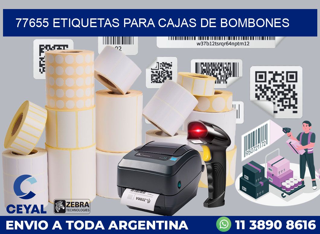 77655 ETIQUETAS PARA CAJAS DE BOMBONES