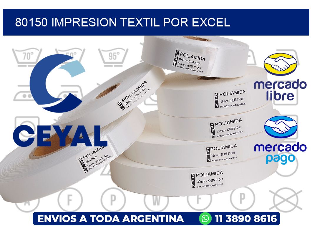 80150 IMPRESION TEXTIL POR EXCEL