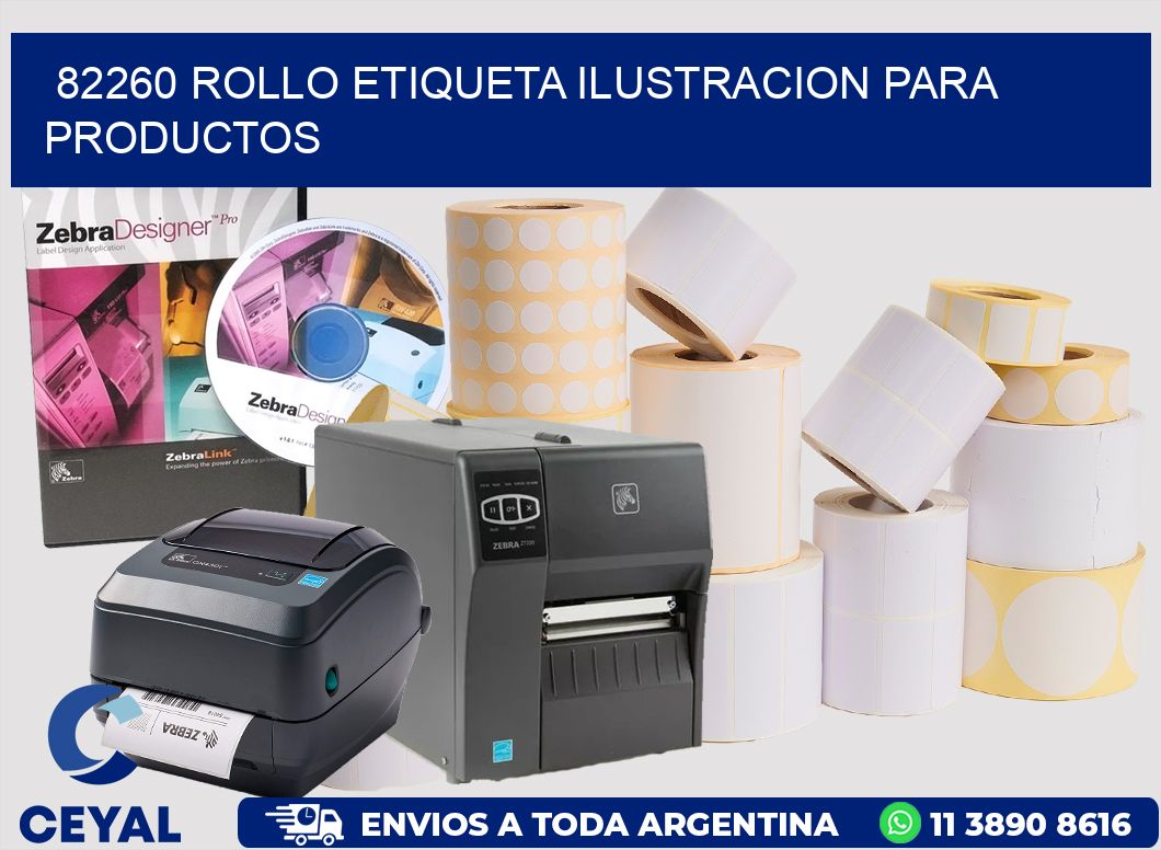 82260 ROLLO ETIQUETA ILUSTRACION PARA PRODUCTOS
