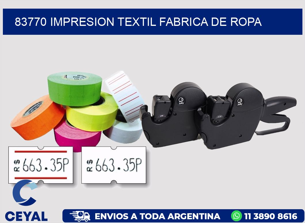 83770 IMPRESION TEXTIL FABRICA DE ROPA