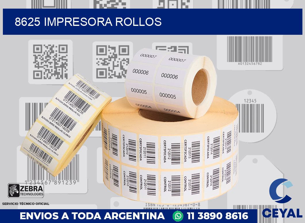 8625 impresora rollos