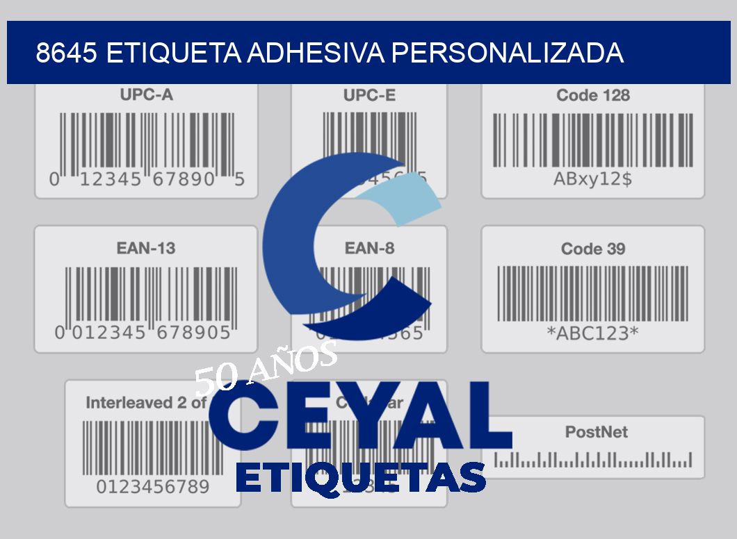 8645 ETIQUETA ADHESIVA PERSONALIZADA