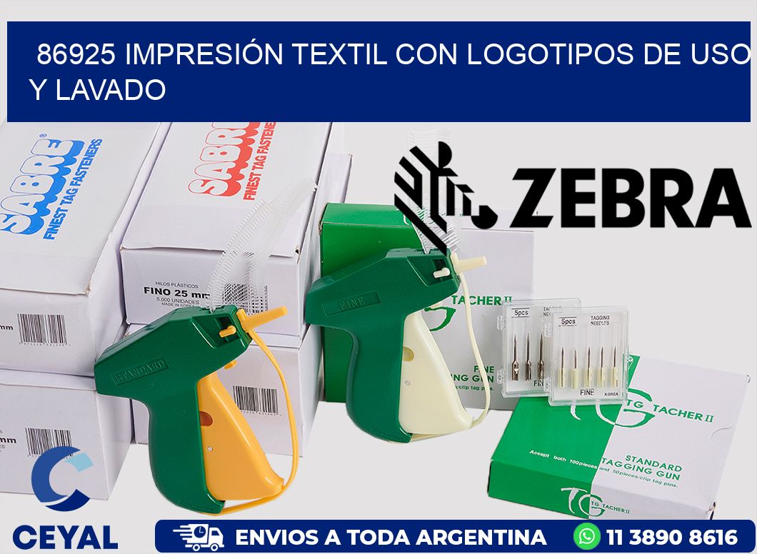 86925 IMPRESIÓN TEXTIL CON LOGOTIPOS DE USO Y LAVADO