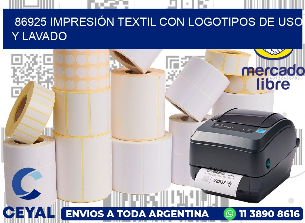 86925 IMPRESIÓN TEXTIL CON LOGOTIPOS DE USO Y LAVADO