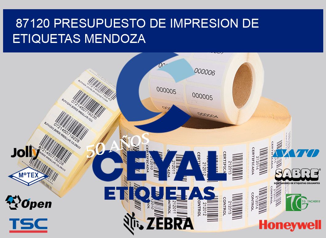 87120 PRESUPUESTO DE IMPRESION DE ETIQUETAS MENDOZA