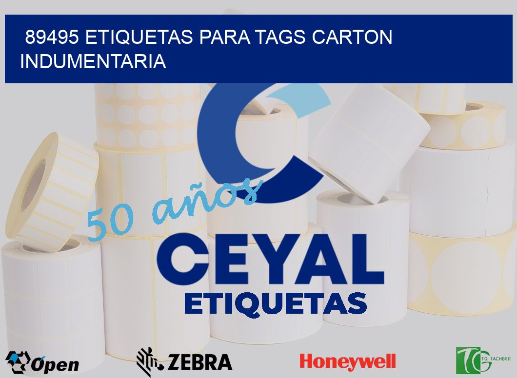 89495 ETIQUETAS PARA TAGS CARTON INDUMENTARIA