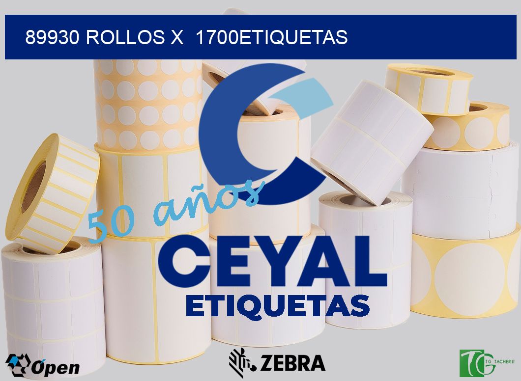 89930 Rollos x  1700etiquetas