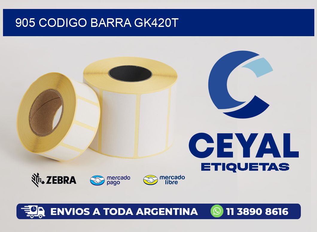 905 CODIGO BARRA GK420T