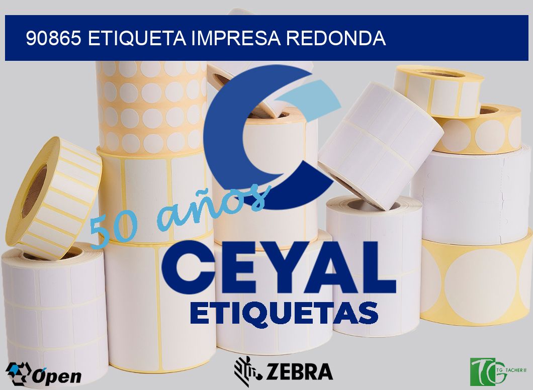 90865 ETIQUETA IMPRESA REDONDA